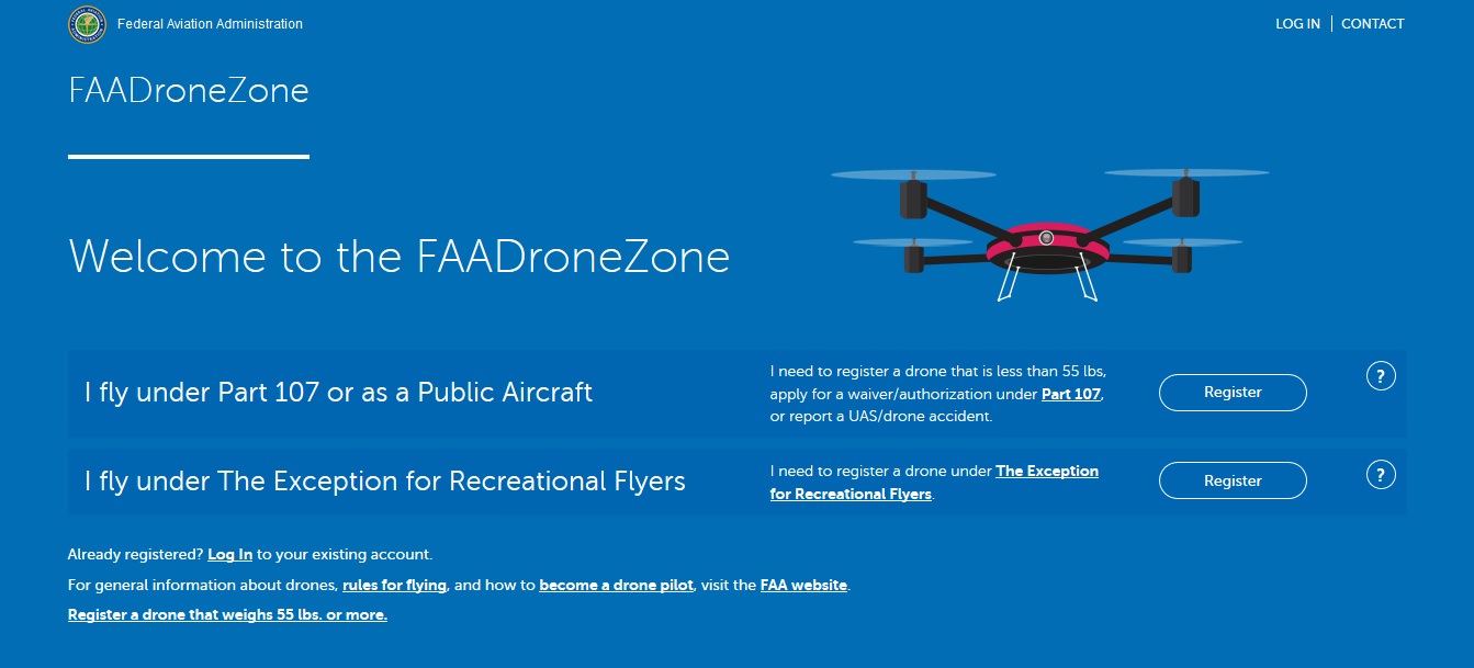FAADroneZone Drone Registration