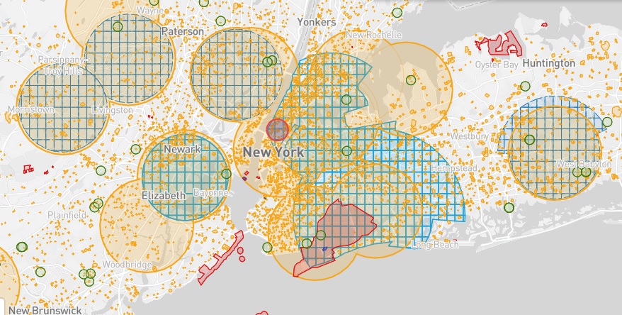 Airspace map of New City and drone laws in nyc