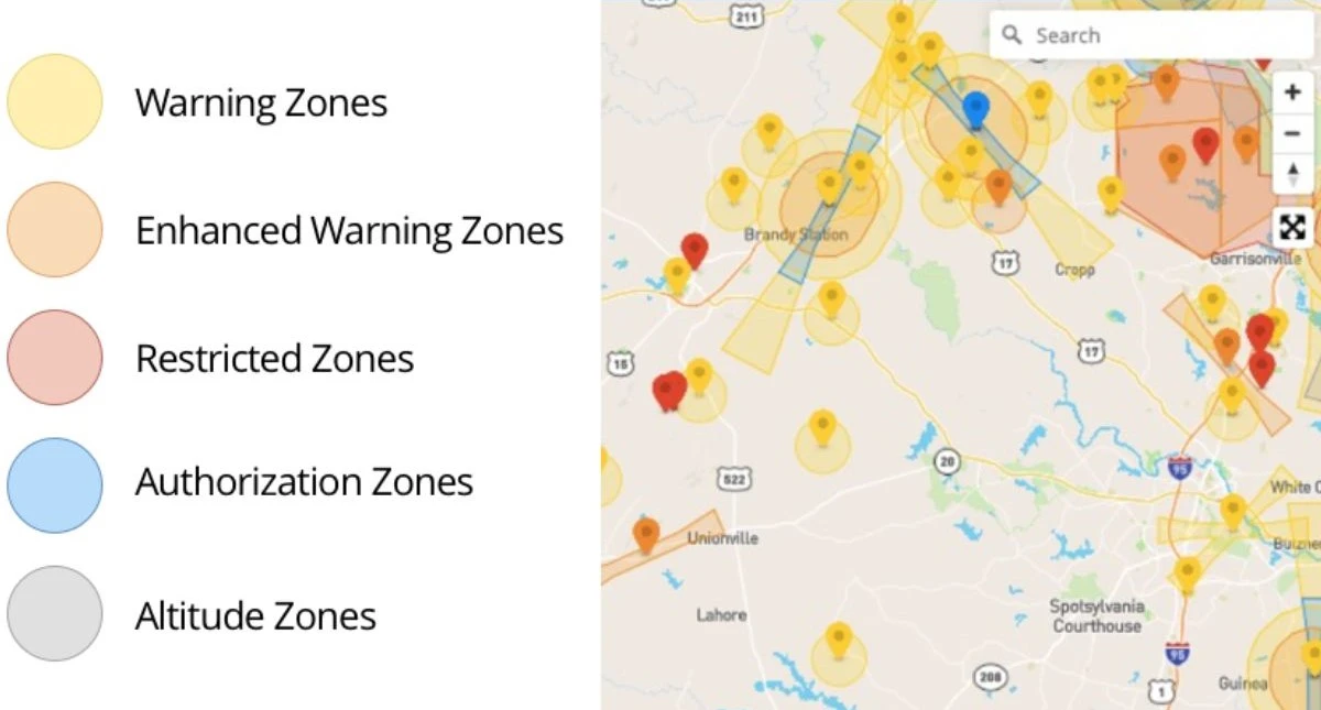 color codes of geofencing