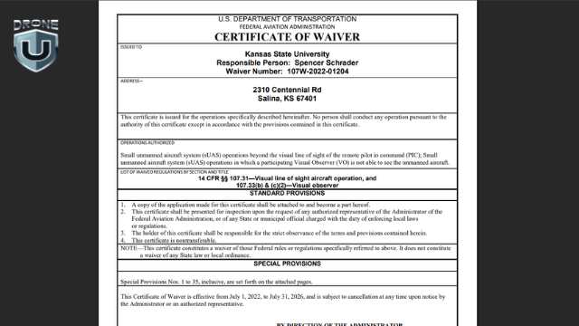 FAA Waiver for BVLOS & Remote Operations