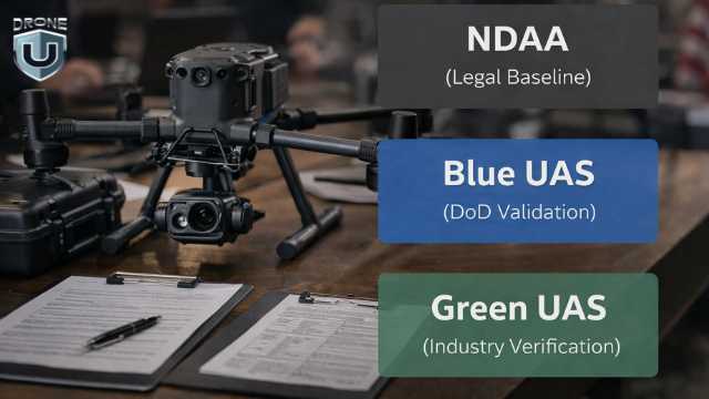 NDAA-compliant drones vs Blue UAS and Green UAS