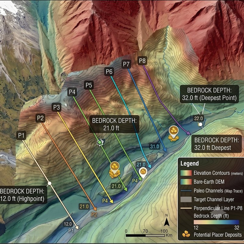 Best drone lidar bare-earth DEM map from Alaska gold mine survey
