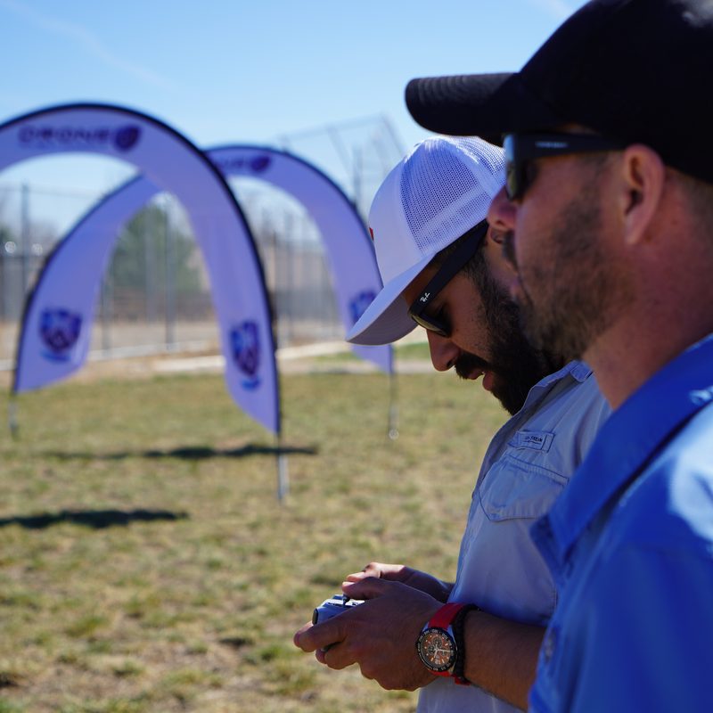 What is a drone pilot - student practicing on a controller at a Drone U course